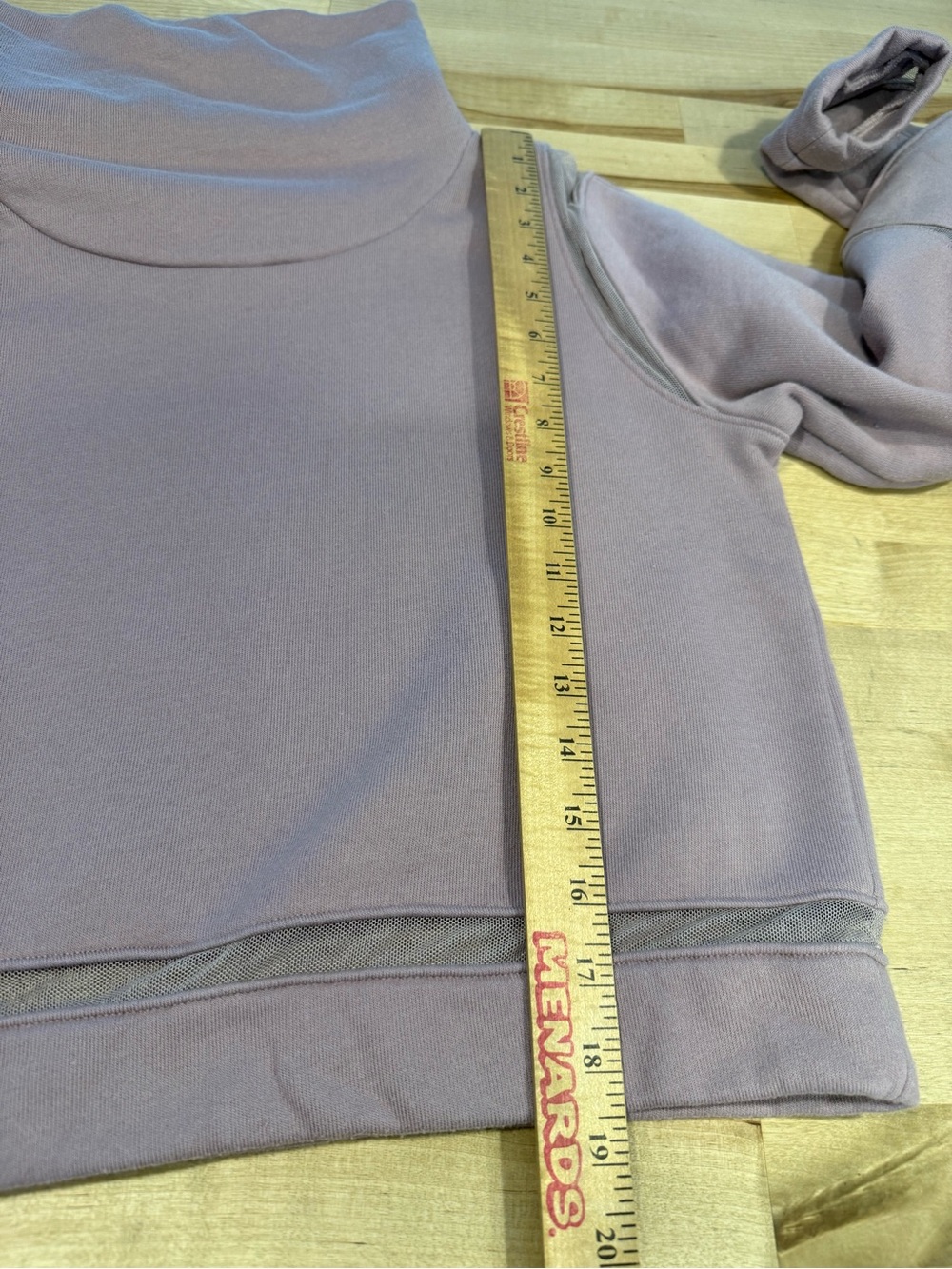 ALO Yoga Advance Mesh Inset Fleece Cropped Cowl Neck Sweatshirt Women Size M - Picture 8 of 8